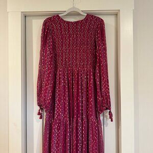 Oliphant magenta Maxi dress size M